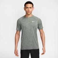 Nike Men's Heathered Short-Sleeve Hydroguard Swimming Top - Green
