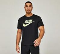 Nike Miler Run Energy Men/'s Short Sleeve Running Top, Black, HJ3564-010, M