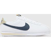 Nike White & Navy Cortez Boys Youth Trainers