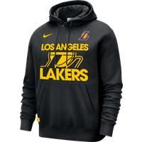 Los Angeles Lakers Club Courtside Men's Nike NBA Pullover Hoodie - Black - Cotton/Polyester