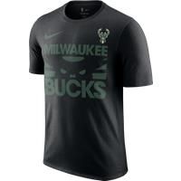 Milwaukee Bucks Courtside Men's Nike NBA T-Shirt - Black - Cotton