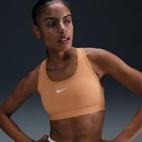 Nike Swoosh Medium-Support Women's Padded Sports Bra - Orange - Polyester/Elastane