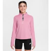 Nike Pro Dri-Fit Long Sleeve with Half Zip for Girls, Magic Flamingo/White, FN9025-646, M