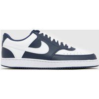 Nike court vision trainers in white & navy