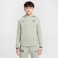 Chelsea F.C. Tech Older Kids' (Boys') Nike Football Fleece Pullover Hoodie - Green - Cotton/Polyester