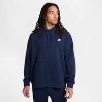 Nike Club Fleece Extra Large French Terry Hoodie for Men, Obsidian/Obsidian/White, HJ1816-451, S