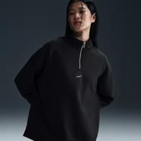 Nike Sportswear Women's Fleece 1/4-Zip Top - Black - Cotton/Polyester