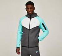 Nike Tech Fleece Windrunner Colour Block Hoodie - Grey - Size L
