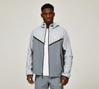 Nike Tech Men's Woven Full-Zip Windrunner Jacket - Grey - Nylon/Elastane