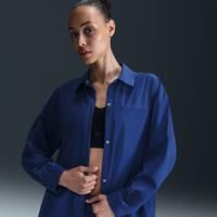 Nike 24.7 PerfectStretch Women's Dri-FIT Oversized Long-Sleeve Top - Blue - Polyester/Elastane
