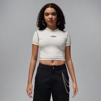 Nike Jordan Rare Air Women's Cropped Short-Sleeve T-Shirt - White - Modal/Cotton/Elastane