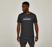 Nike Dri-FIT UV Miler Flash T-Shirt - Grey - Size M