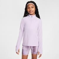 Nike Girls' Dri-FIT Long-Sleeve 1/4-Zip Top - Purple - Polyester