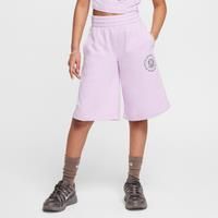 Nike Sportswear Girls' French Terry Shorts - Purple - Cotton/Polyester