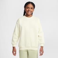 Nike Sportswear Club Fleece Older Kids' Oversized Sweatshirt - White - Cotton/Polyester