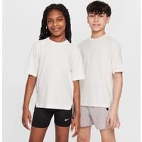 Nike Multi Older Kids' Dri-FIT ADV Short-Sleeve Top - Grey - Polyester/Elastane