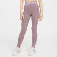 Nike Pro Girls' Mid-Rise Leggings - Pink - Polyester/Elastane