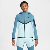 Nike Sportswear Tech Fleece Older Kids' Full-Zip Hoodie - Blue - Cotton/Polyester