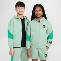 Nike Air Older Kids' Fleece Full-Zip Hoodie - Green - Cotton