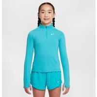 Nike Girls' Dri-FIT Long-Sleeve 1/4-Zip Top - Green - Polyester
