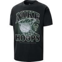 Milwaukee Bucks Courtside Men's Nike NBA Max90 T-Shirt - Black - Cotton