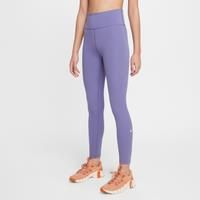 Nike One Older Kids' (Girls') Dri-FIT High-Waisted Leggings - Purple - Polyester/Elastane