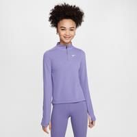 Nike Girls' Dri-FIT Long-Sleeve 1/4-Zip Top - Purple - Polyester