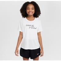 Nike Pro Older Kids' (Girls') Dri-FIT Top - White - Polyester