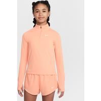 Nike Girls' Dri-FIT Long-Sleeve 1/4-Zip Top - Orange - Polyester