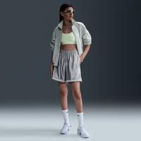 Nike Sportswear Women's Loose Mid-Rise Graphic Shorts - Grey - Polyester