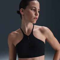 Nike One Keyhole Women's Light-Support Padded High-Neck Sports Bra - Black - Polyester