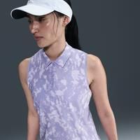 Nike Victory Women's Dri-FIT Sleeveless Printed Golf Polo - Purple - Polyester/Elastane