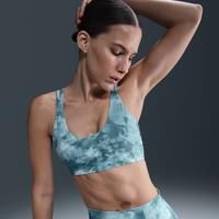 Nike Zenvy Women's Light-Support Padded Printed Sports Bra - Blue - Nylon/Elastane