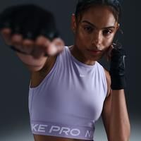 Nike Pro Women's Dri-FIT Cropped Tank Top - Purple - Polyester/Elastane