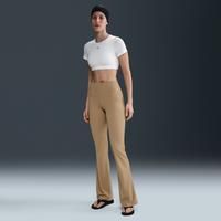Nike Zenvy Women's High-Waisted Flared Leggings - Brown - Nylon/Elastane