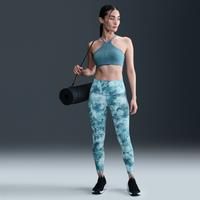 Nike Zenvy Women's Gentle-Support High-Waisted 7/8 Printed Leggings - Blue - Nylon/Elastane
