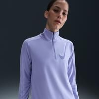 Nike Womens HBR Quarter Zipped Top - Purple - Size XS