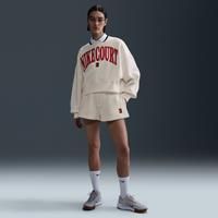 NikeCourt Phoenix Fleece Women's High-Waisted Loose Shorts - Brown - Cotton/Polyester
