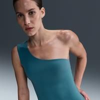 Nike Zenvy Women's Dri-FIT Asymmetrical Tank Top - Blue - Nylon/Spandex