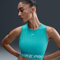 Nike Pro Women's Dri-FIT Cropped Tank Top - Green - Polyester/Elastane
