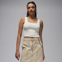 Nike Jordan Women's Cropped Tank Top - White - Polyester/Elastane