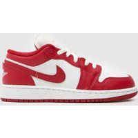 Nike Jordan Air Jordan 1 Low Youth in White & Red