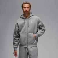 Nike Jordan Brooklyn Fleece Men's Oversized Full-Zip Hoodie - Grey - Cotton/Polyester