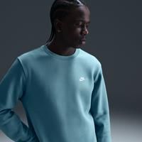 Nike Club Men's Fleece Crew - Blue - Cotton/Polyester