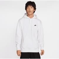 Nike Club Men's Pullover Fleece Hoodie - White - Cotton/Polyester