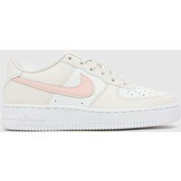 Nike beige multi air force 1 Girls Youth trainers