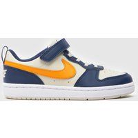 Nike beige multi court borough low Boys Junior trainers