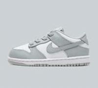 Nike White & grey Dunk Low Toddler Trainers