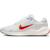 Nike Revolution 7 (GS) Sneaker, Summit White/Picante Red-Sail, 5 UK Child