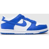 Nike White & Blue Dunk Low Junior Trainers